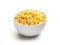 Cheesy Perfection: Classic Stovetop Macaroni and Cheese on White Background