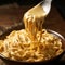 Cheesy Spoon Dipping Sauce On Noodles: A Delicious Twist