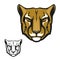 Cheetah or guepard animal head mascot