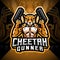 Cheetah gunner esport mascot logo