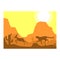 Cheetah hunt impala deer animal silhouette desert savanna landscape design vector illustration
