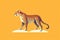 Cheetah, Minimalist Style, White Background Cartoonish, Flat Illustration. Logo. Generative AI
