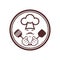 Chef abstract kitchener cooky icon logo