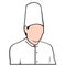 Chef avatar face vectored