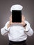 Chef behind the digital tablet