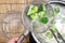 Chef boiling Broccoli in pan