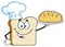 Chef Bread Slice Cartoon Mascot Character Presenting Perfect Bread