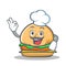 Chef burger character fast food