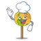 Chef candy apple character cartoon