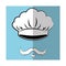 Chef cap and mustache