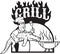 Chef Carry Alligator Grill Cartoon