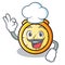 Chef chronometer character cartoon style