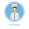 Chef cook flat design vector character