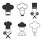 Chef cook icon set. Illustration different cooks isolated on white background