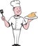 Chef Cook Roast Chicken Spatula Cartoon