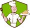 Chef Cook Roast Chicken Spatula Crest Cartoon