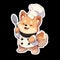 A chef dog who loves to cook gourmet meals, AI Generated, Sticker ver.15