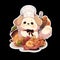 A chef dog who loves to cook gourmet meals, AI Generated, Sticker ver.5