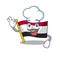 Chef flag egyptian flown on cartoon pole