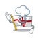 Chef flag england with the cartoon shape