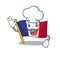 Chef flag france isolated with the mascot
