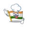 Chef flag indian with the mascot shape