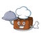 Chef with food brownies mascot cartoon style