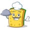 Chef with food sponge cartoon character funny