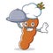 Chef with food tamarind mascot cartoon style