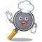 Chef frying pan cartoon character