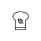 Chef hat with leaf outline icon