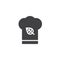 Chef hat with leaf vector icon