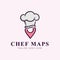 Chef hat logo and Location icon