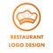 Chef hat logo vector design isolate on white background