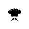 Chef Hat and Moustache Flat Vector Icon