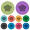 Chef hat solid color darker flat icons