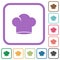 Chef hat solid simple icons