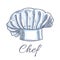 Chef hat vector doodle sketch icon