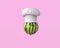 Chef hat with watermelon concept on pastel pink background. mini