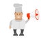 Chef holding megaphone