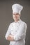 Chef isolated on grey background