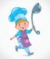 Chef kids with ladle