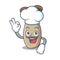 Chef king trumpet mushroom character cartoon