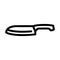 chef kitchen knife line icon vector illustration