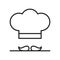 chef mustache and hat. Vector illustration decorative design