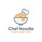 Chef Noodle logo design template