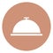 Chef plate, cloche, Vector Icon which can easily edit