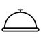 Chef plate, cloche, Vector Icon which can easily edit