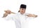 Chef posing holding nunchaku