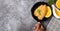 Chef preparing fried fish with bread crumbs